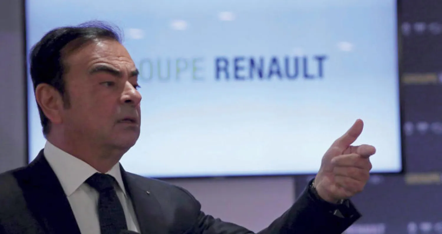 أشارت مصادر في «رينو» إلى أن مجلس إدارتها سيختار غداً خليفة لرئيسها الموقوف في اليابان (رويترز)