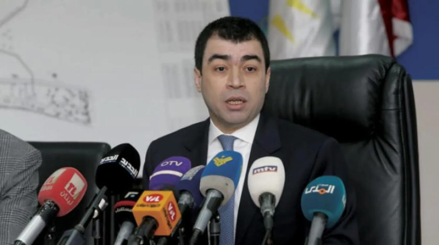 Caretaker Energy Minister Cesar Abi Khalil during his press conference Friday. Dalati and Nohra photo