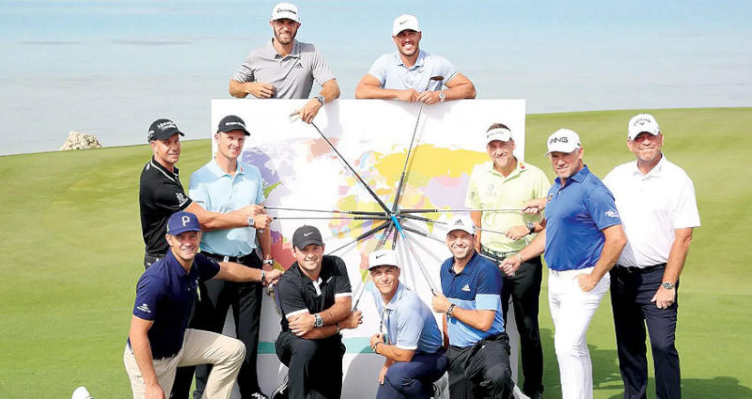 أبطال العالم خلال تدريباتهم استعداداً للبطولة (الشرق الأوسط)