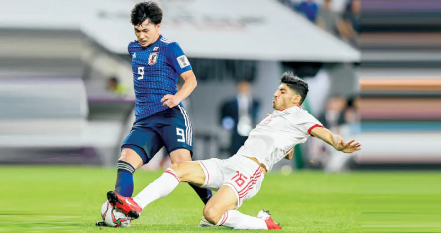 من مباراة اليابان أمام إيران في نصف النهائي (تصوير: سعد العنزي)