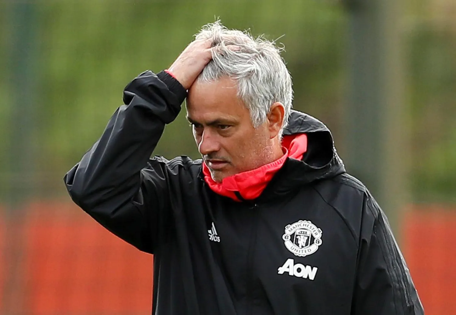 Manchester United manager Jose Mourinho during training on October 1, 2018 | Action Images via Reuters/Jason Cairnduff