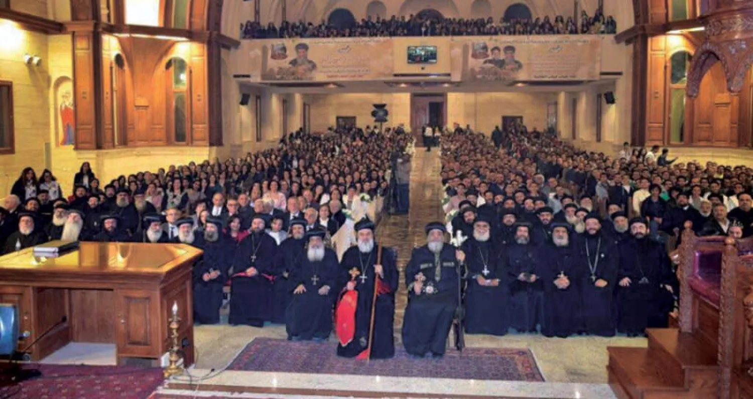 تواضروس خلال لقاء الشباب بكنيسة الأنبا أنطونيوس... (من صفحة متحدث الكنيسة)