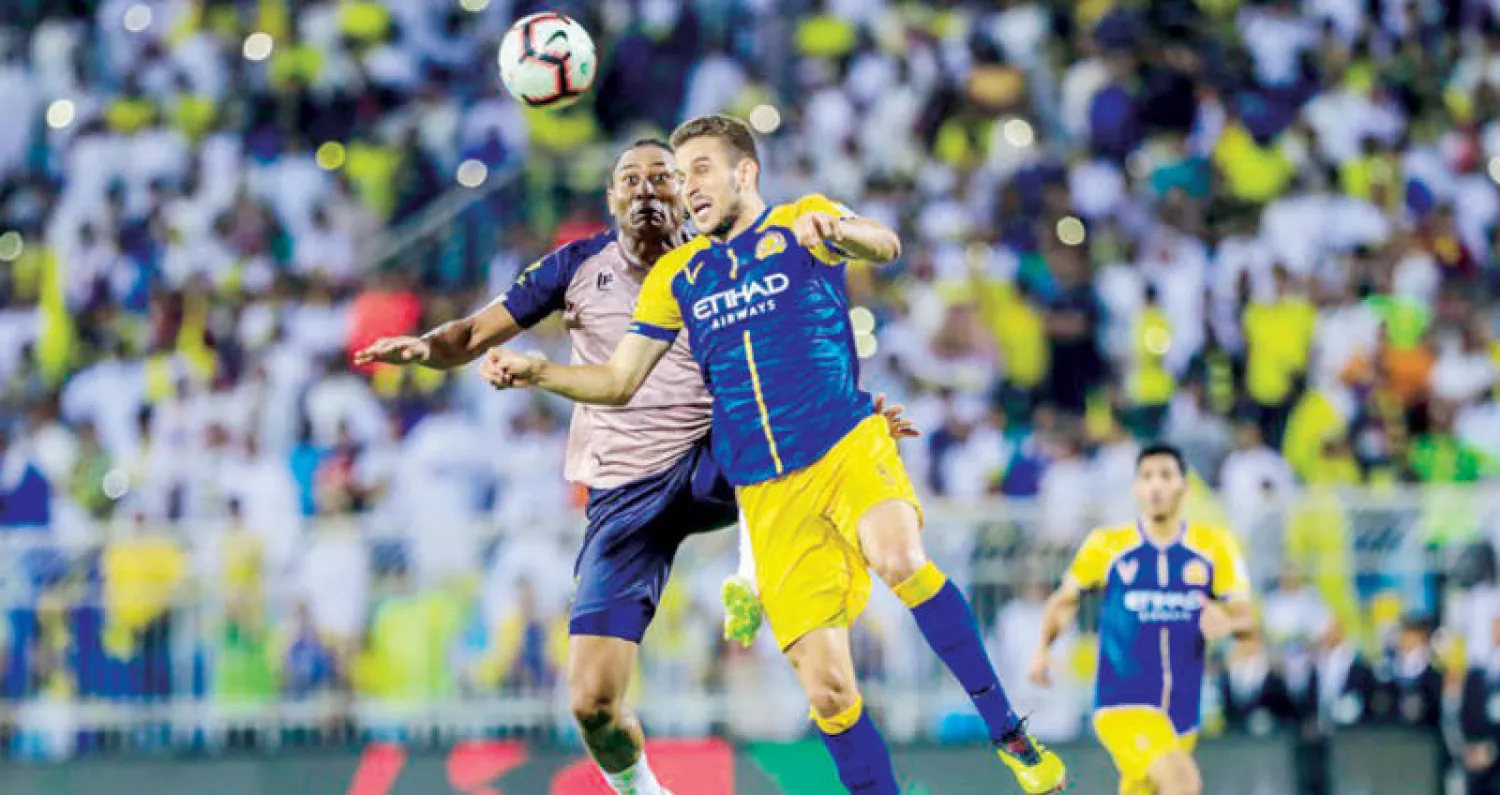 من آخر مواجهة جمعت النصر والتعاون في الدوري السعودي «الشرق الأوسط»