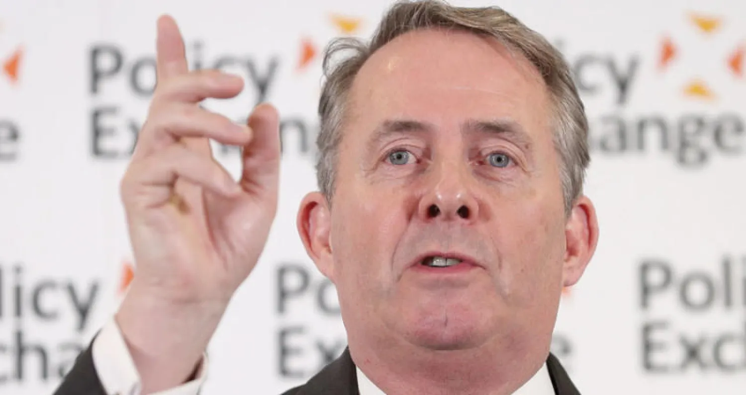 وزير التجارة الدولية البريطاني ليام فوكس (أ.ف.ب)