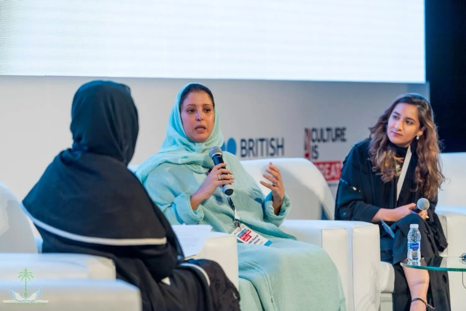 Panelists participating at the Creative Futures Forum in Riyadh. (Asharq Al-Awsat)