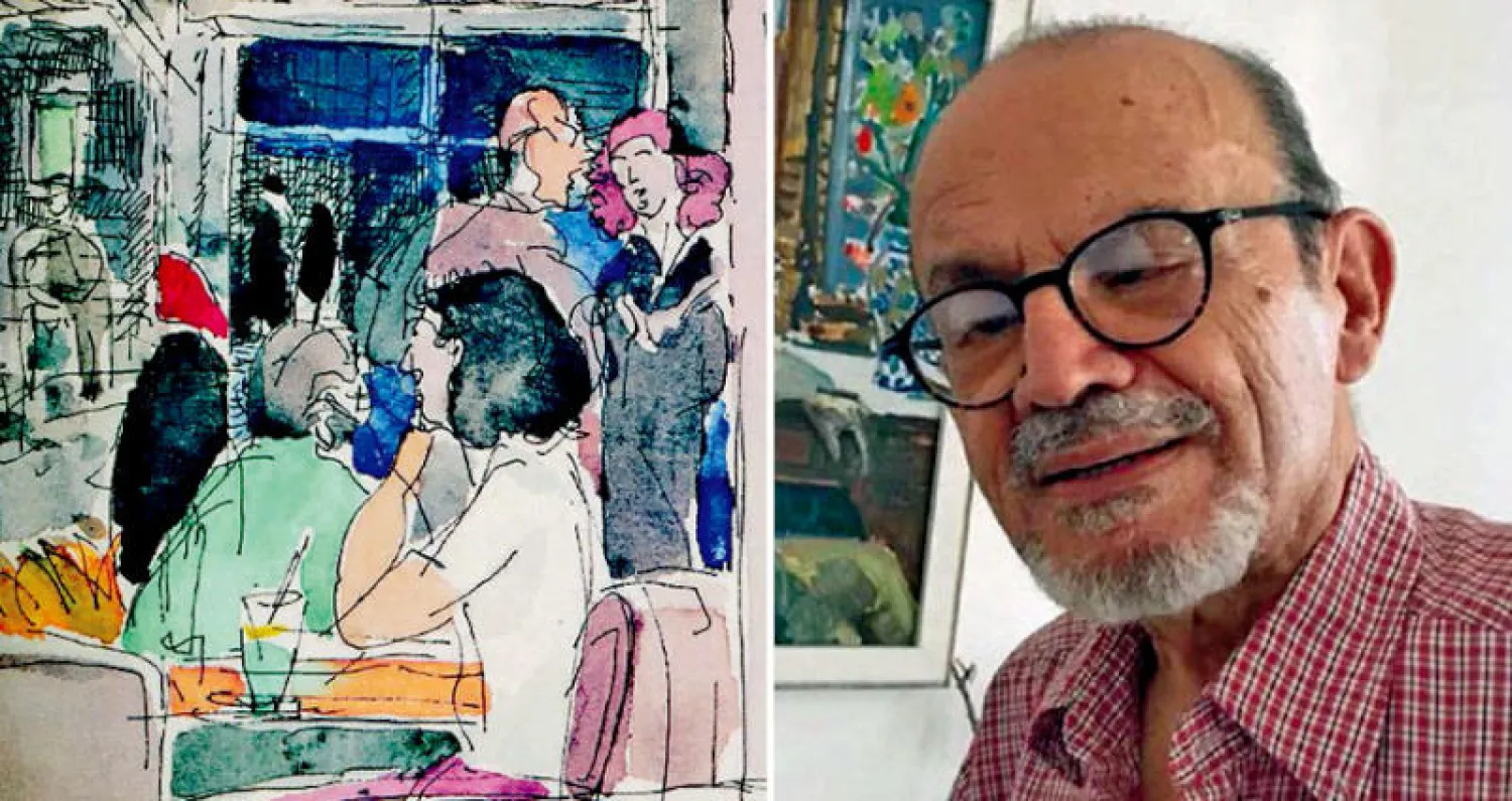 أمين الباشا  -  استخدام مميز للألوان في لوحاته