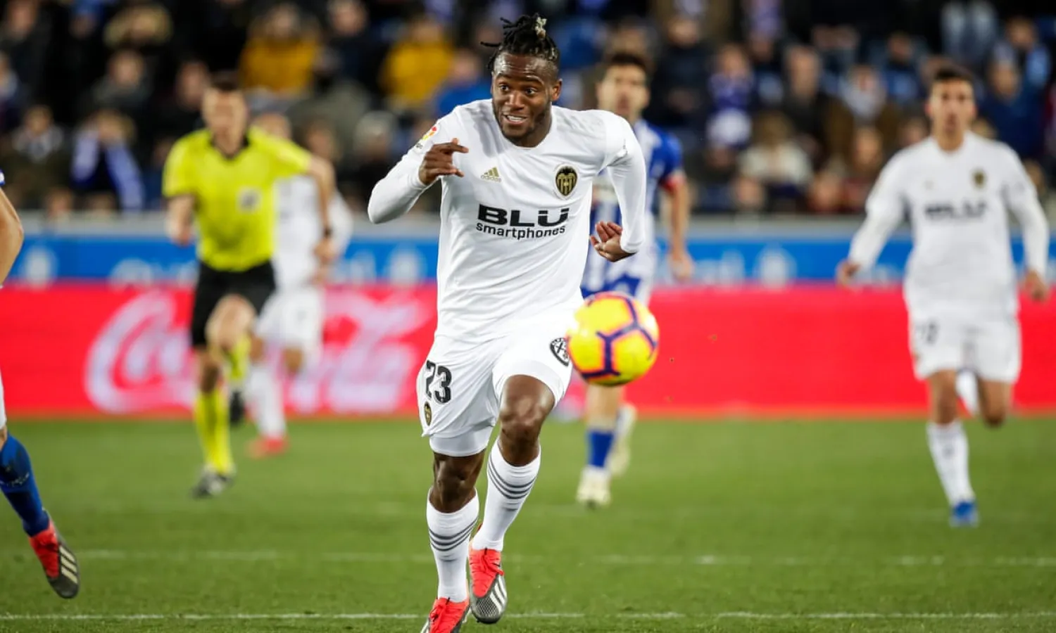 Michy Batshuayi scored one goal in 15 appearances for Valencia who wanted to terminate his loan from Chelsea. Photograph: Getty Images