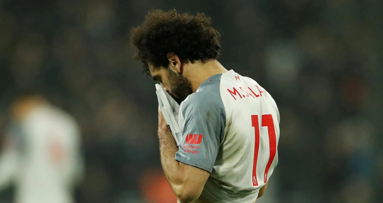 النجم المصري محمد صلاح لاعب ليفربول خلال مباراة وستهام بالدوري الإنجليزي (رويترز)