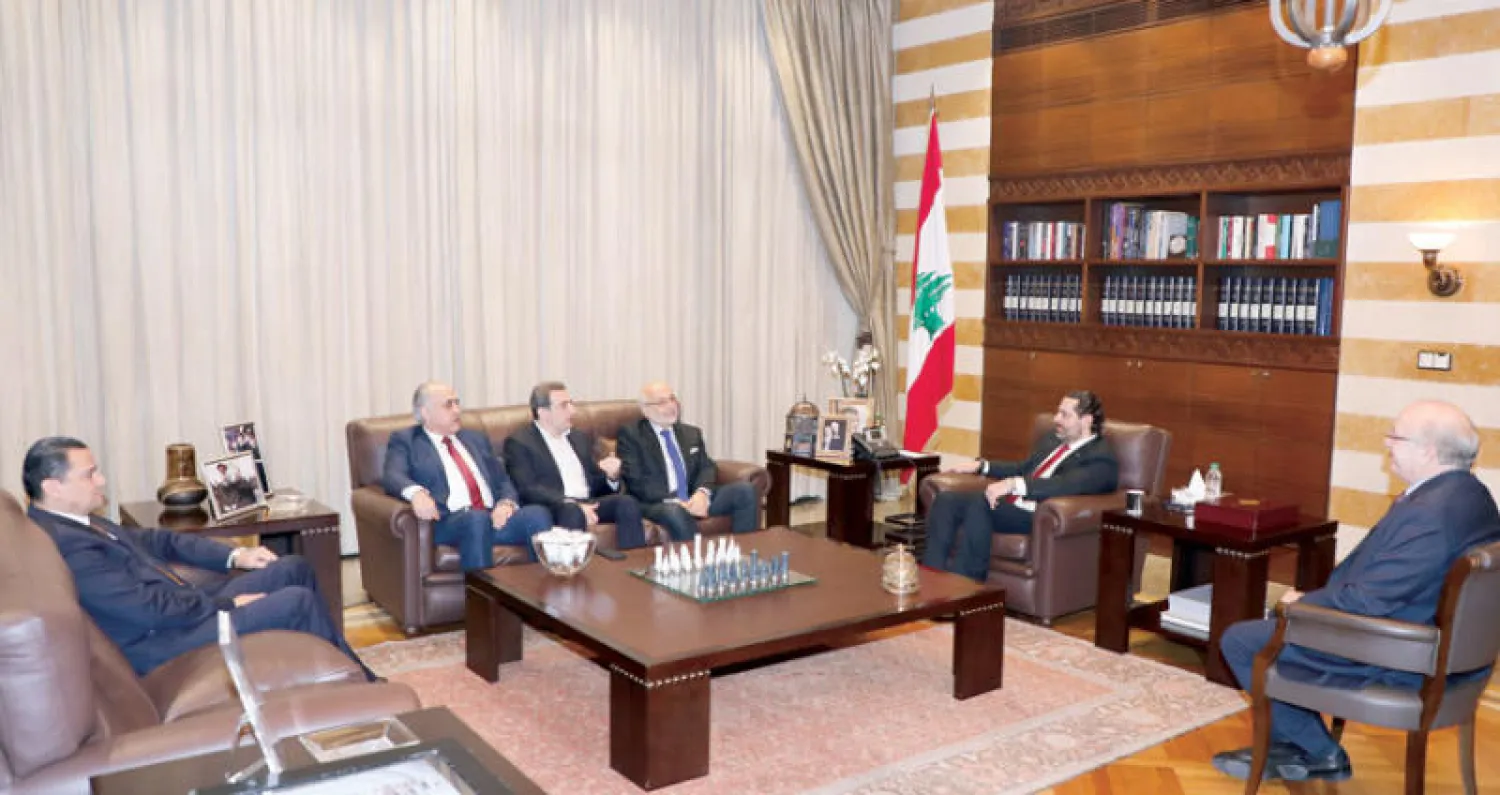 اجتماع الرئيس سعد الحريري مع وفد من الحزب التقدمي ضم الوزيرين أكرم شهيب ووائل أبو فاعور (دالاتي ونهرا)