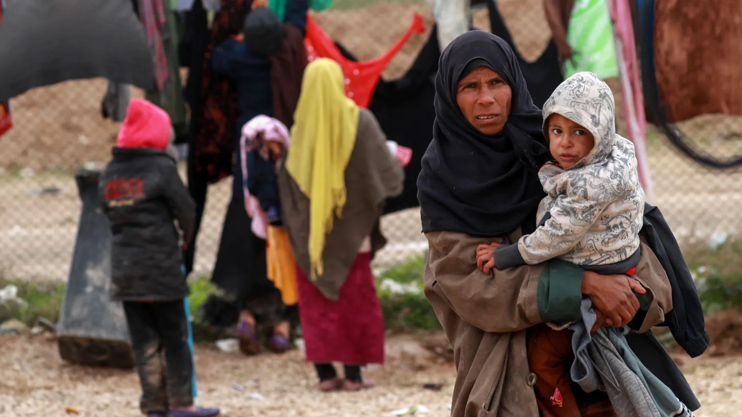 Women and children at al-Hol refugee camp in Hasakeh province. DELIL SOULEIMAN/AFP