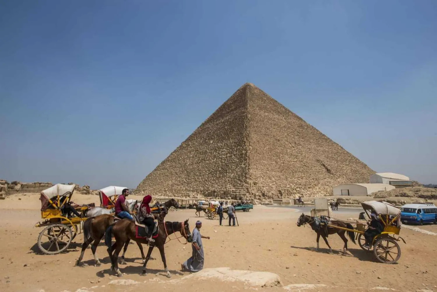 The Great Pyramid of Cheops, aka Pyramid of Khufu, on the Giza Plateau, on the southern outskirts of the capital Cairo. Khaled Desouki/ AFP - Getty Images file