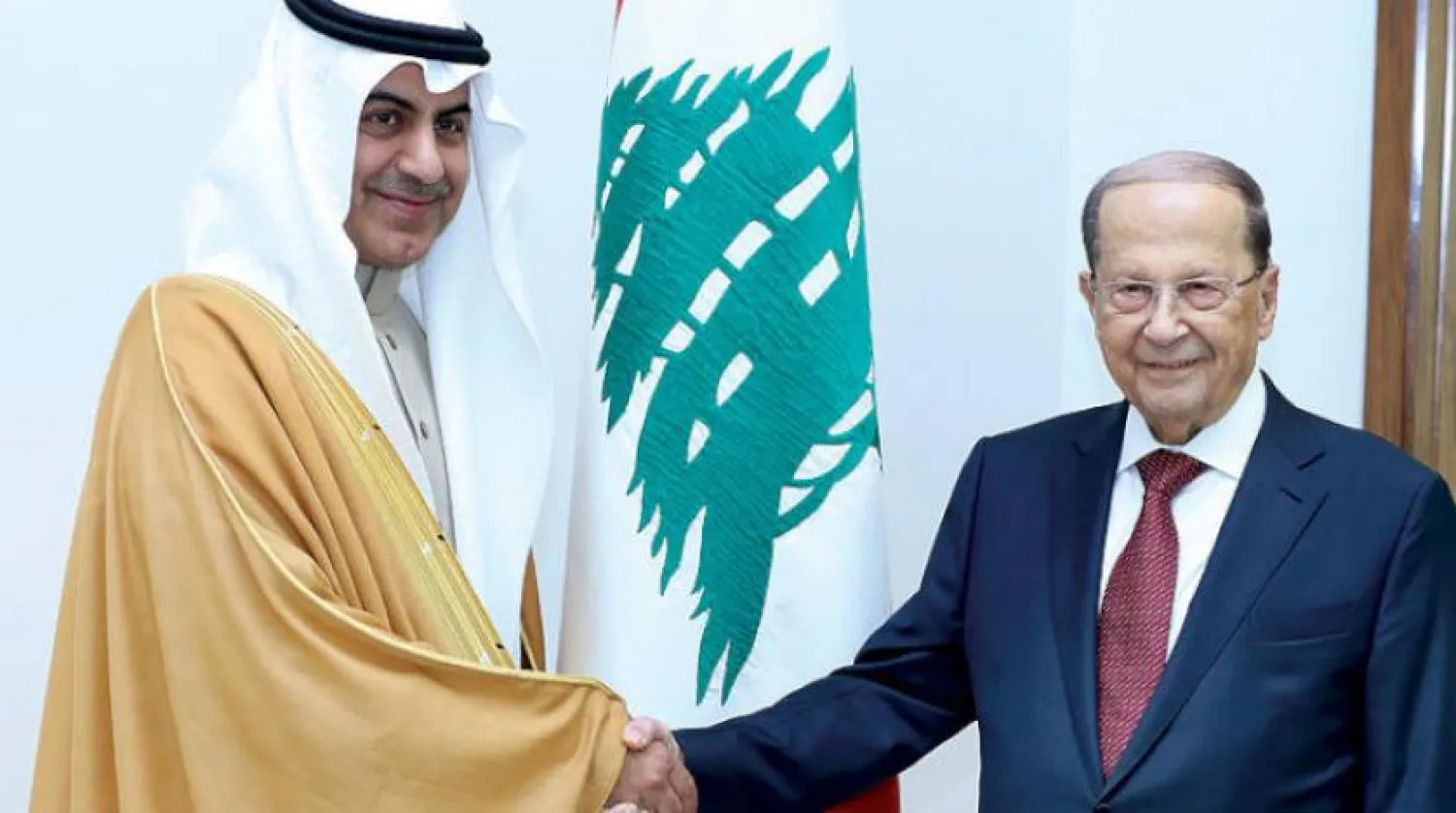 Lübnan Cumhurbaşkanı Mişel Avn, Suudi Arabistan Kraliyet Divanı Müsteşarı Nizar Alula'yı kabul etti (Dalati&Nohra)