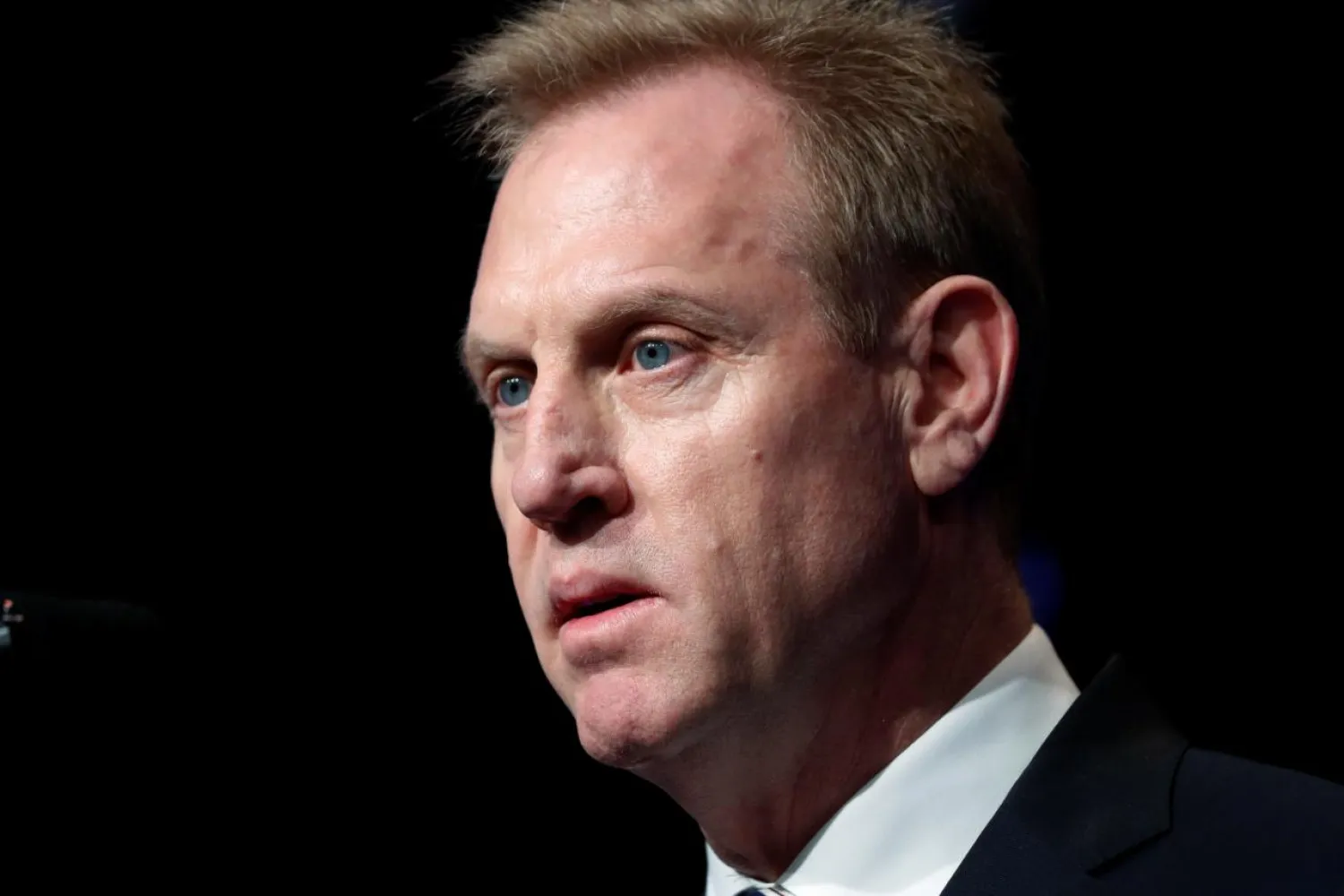Acting US Secretary of Defense Patrick Shanahan speaks during the Missile Defense Review announcement at the Pentagon in Arlington, Virginia, US, January 17, 2019. REUTERS/Kevin Lamarque