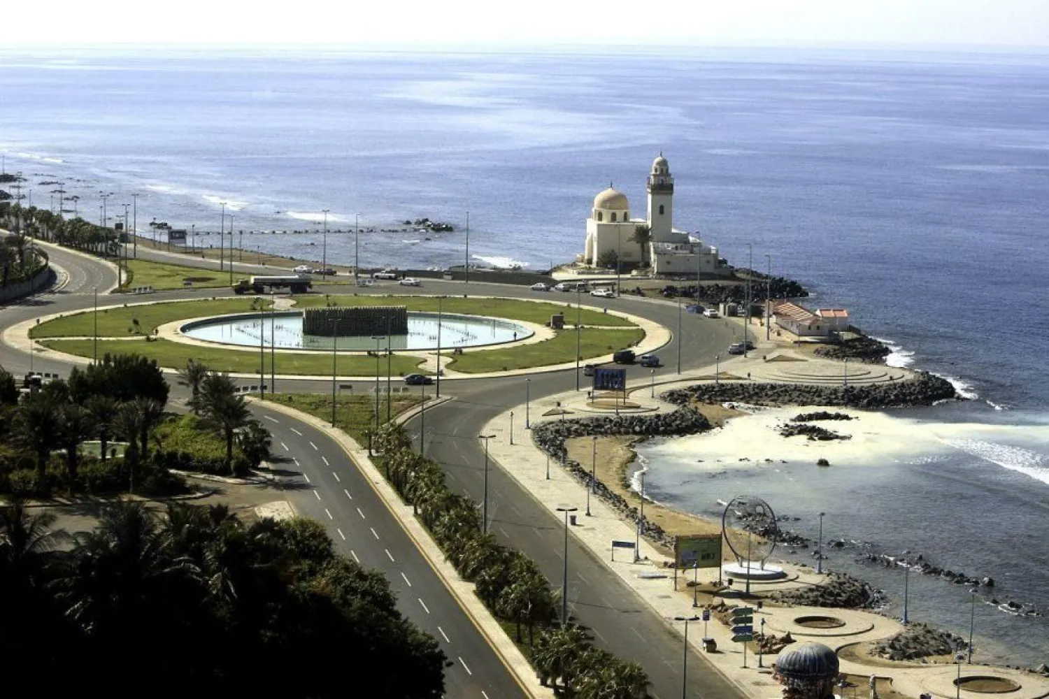 A general view shows Al Tawhid Square on the corniche in the Red Sea port city of Jeddah. (Getty Images)