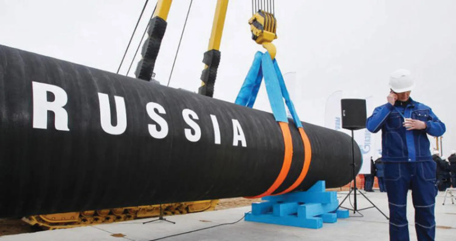 جانب من مشروع «سيل الشمال 2» المثير للخلاف بين روسيا والمفوضية الأوروبية (أ.ب)