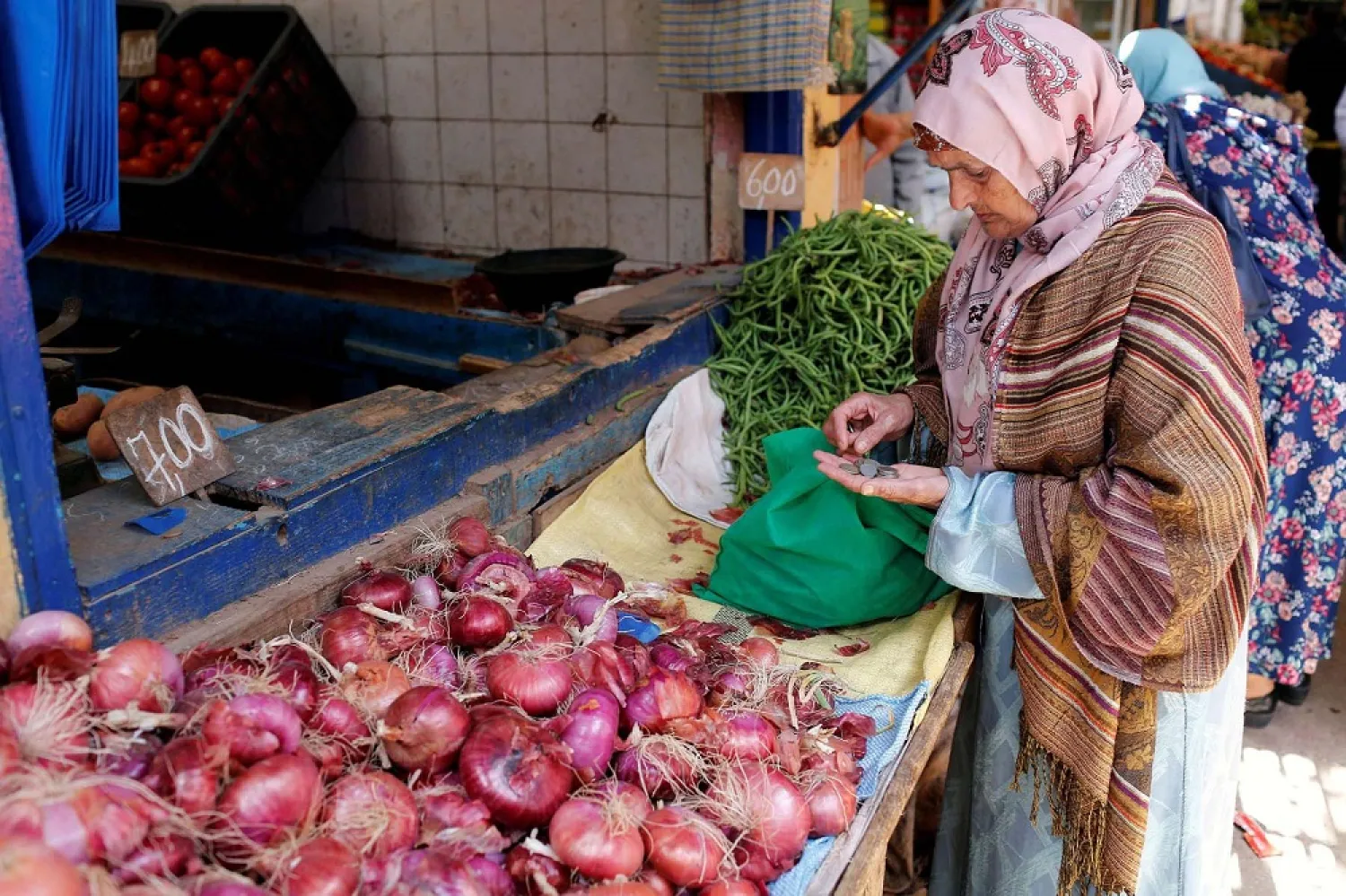 A woman shops at a vegetable market in Casablanca, Morocco, June 29, 2017. (Reuters)