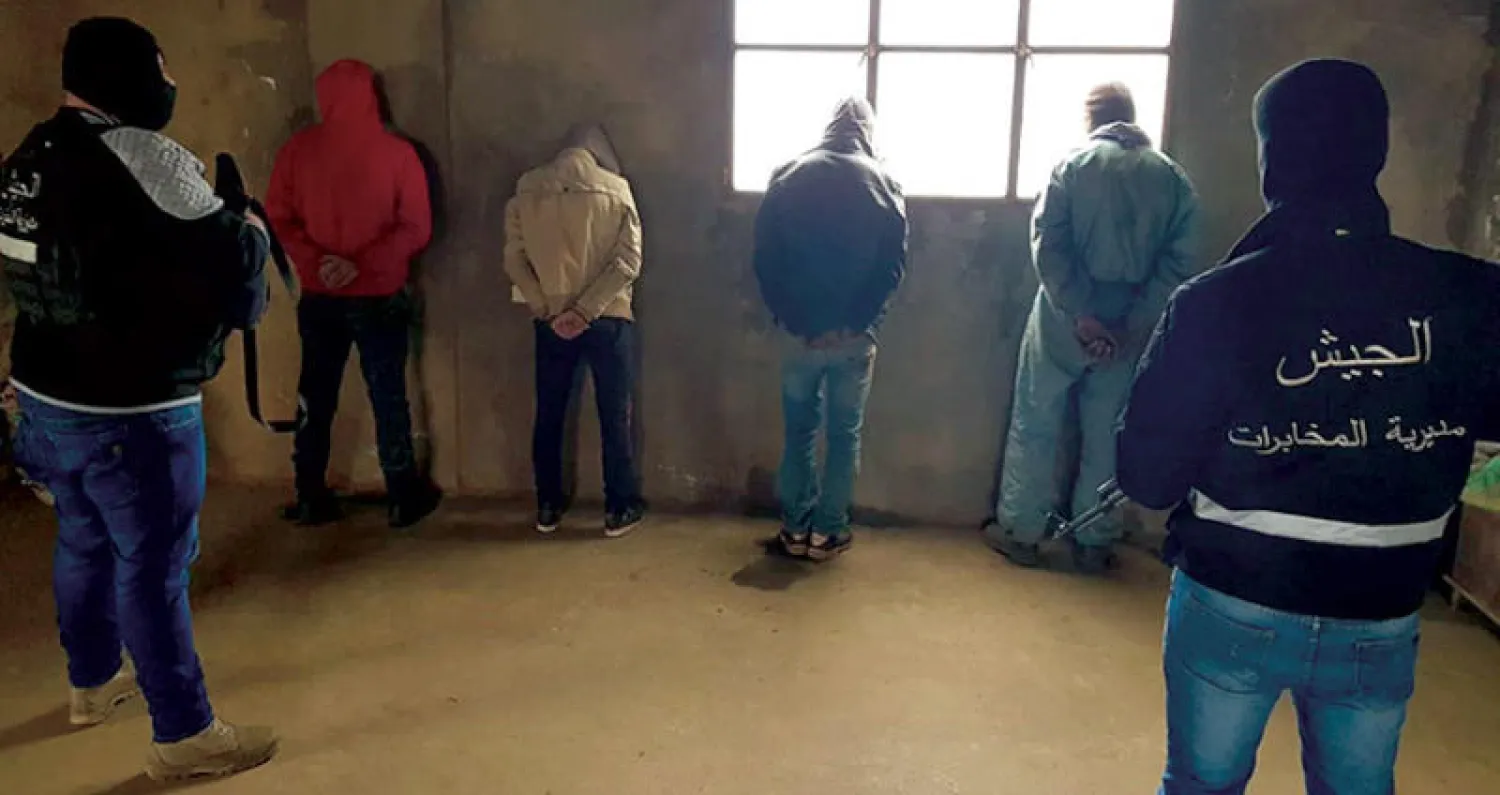 موقوفون في الحملة ضد تجار المخدرات (مديرية التوجيه في قيادة الجيش)