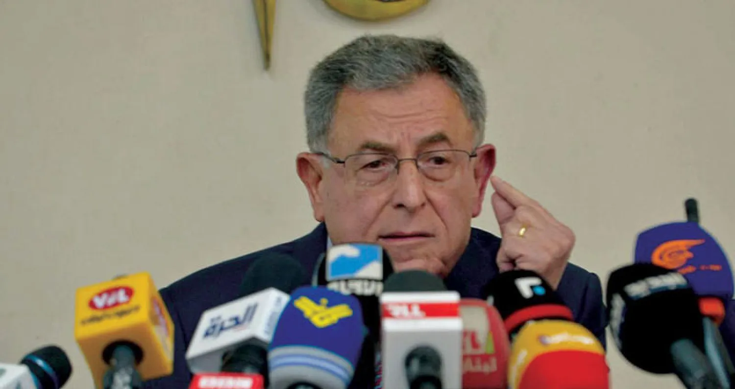 الرئيس فؤاد السنيورة خلال مؤتمره الصحافي (دالاتي ونهرا)