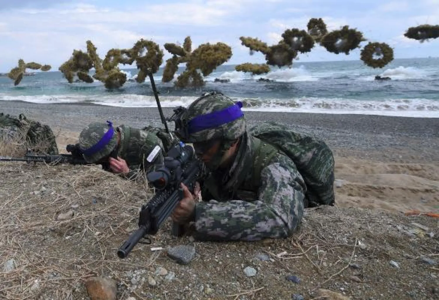 أرشيفية من تدريبات سيول وواشنطن العسكرية المشتركة عام 2017 (ا.ف.ب)