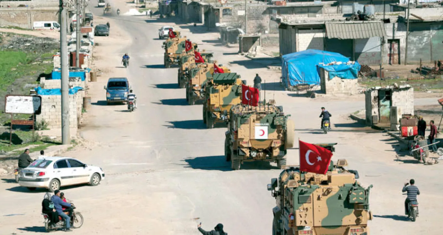دورية تركية في ريف إدلب شمال سوريا (أ.ف.ب)