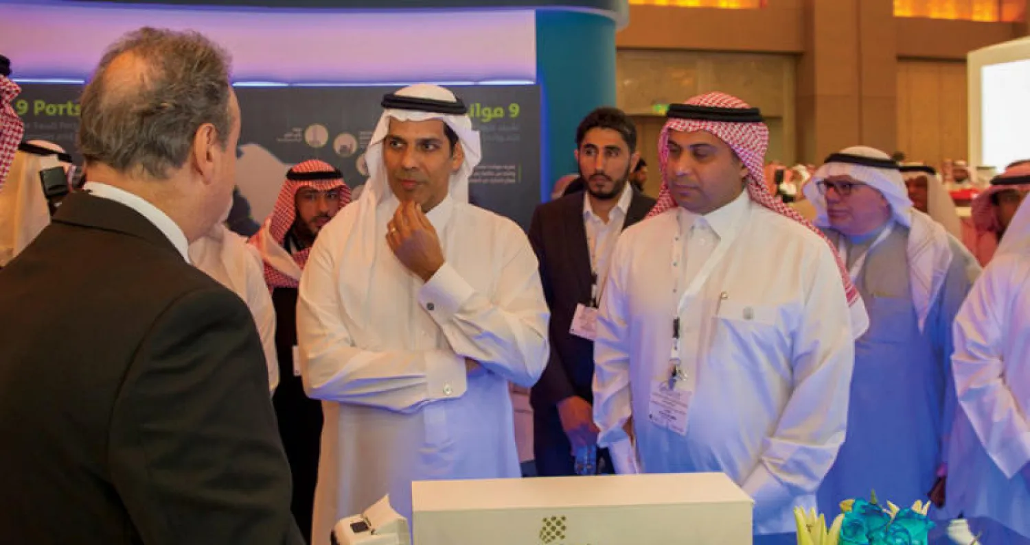 جانب من المؤتمر السعودي البحري الثاني الذي انطلقت فعالياته في الرياض أمس (الشرق الأوسط)