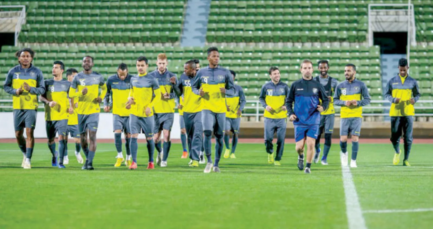 من تدريبات التعاون الأخيرة استعداداً لمواجهة الفتح (الشرق الأوسط)