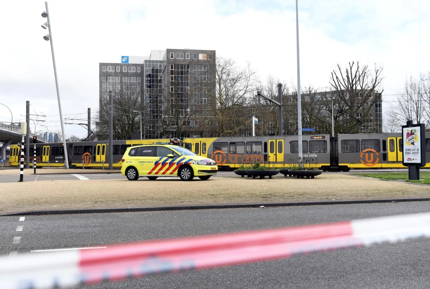 A view of the site of a shooting in Utrecht, Netherlands, March 18, 2019. (Reuters)