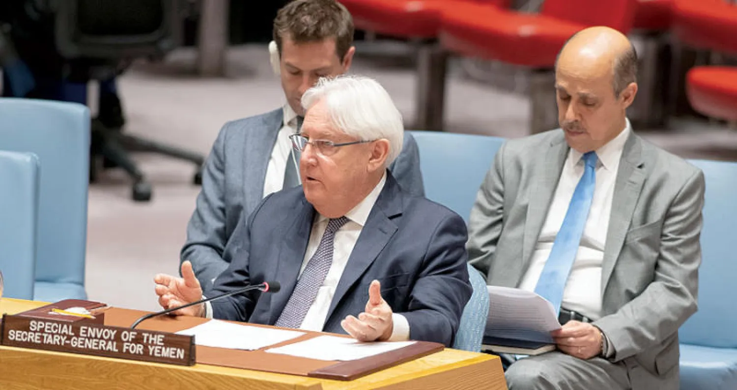 غريفيث خلال إحدى جلسات مجلس الأمن