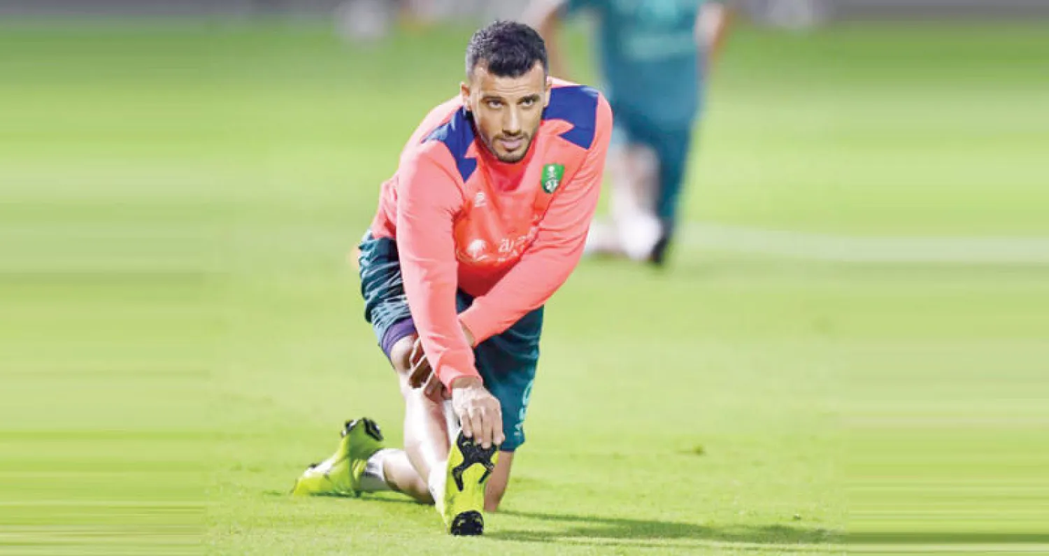 إصابة السومة تبدو مقلقة للأهلاويين بسبب غيابه لثلاث مباريات متتالية (المركز الإعلامي بالنادي الأهلي)