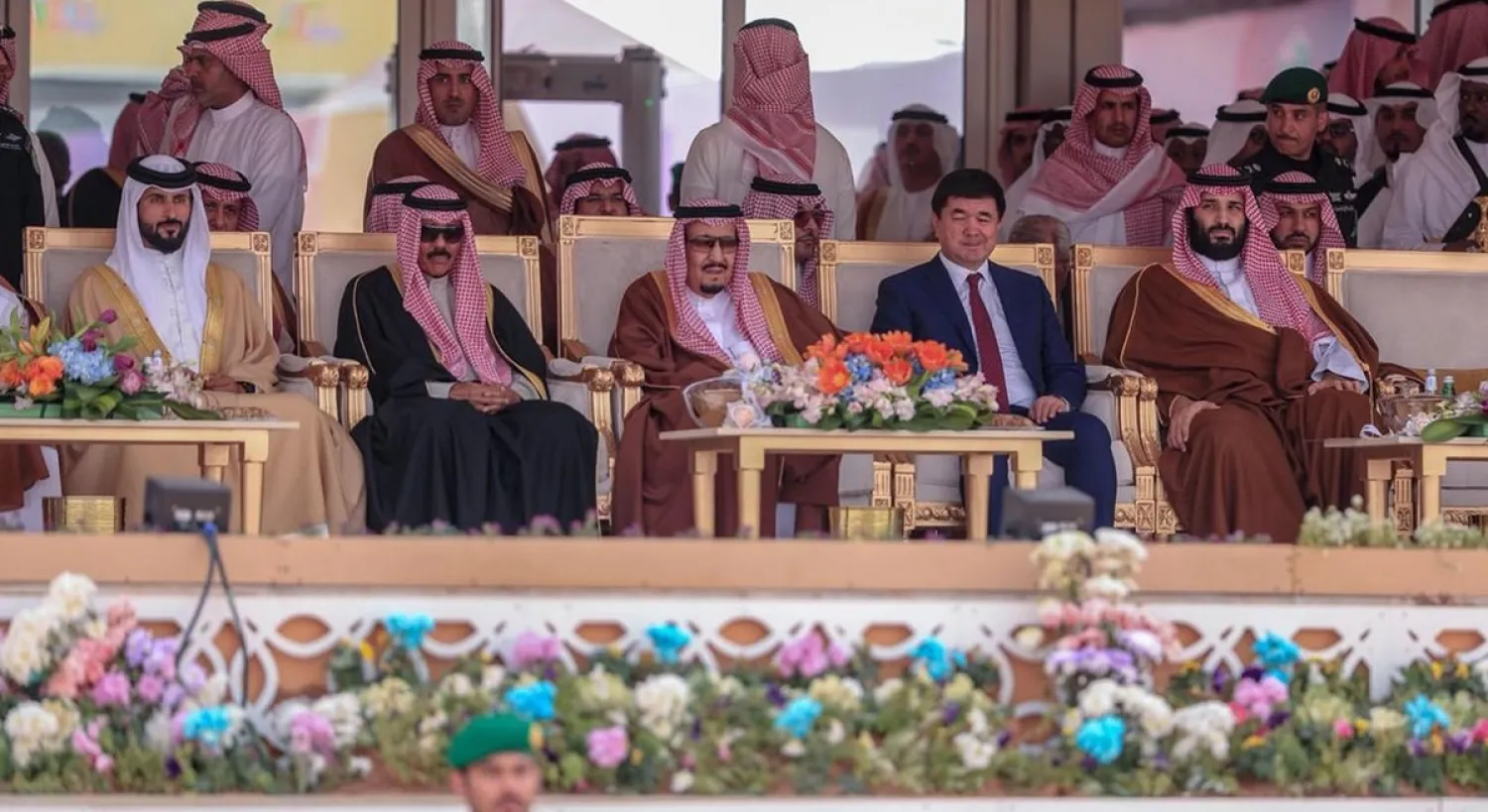 Custodian of the Two Holy Mosques King Salman bin Abdulaziz presides over the closing ceremony of the 3rd King Abdulaziz Camel Festival. (KACF Twitter)