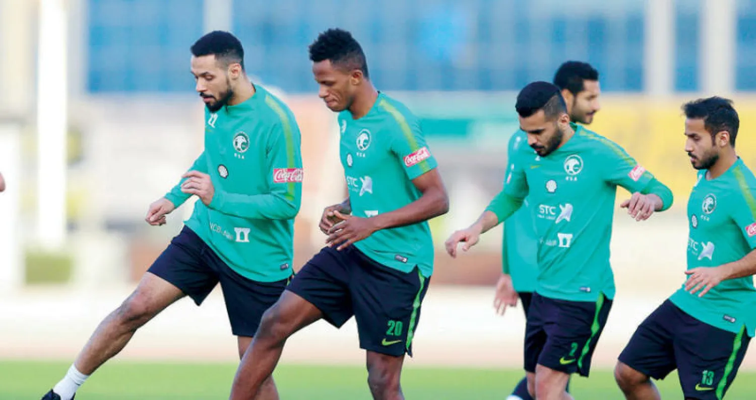من استعدادات المنتخب السعودي لودية غينيا (الشرق الأوسط)