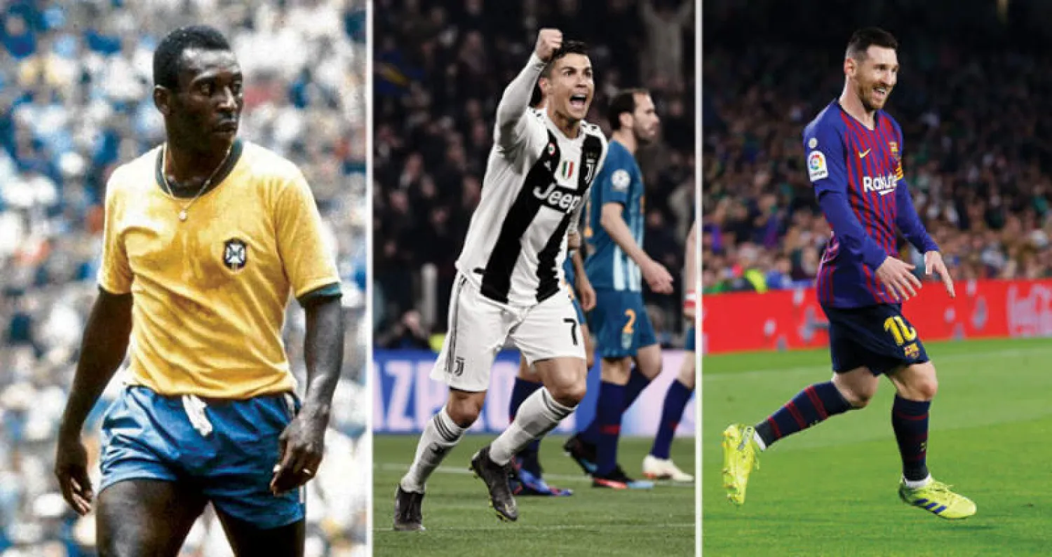 جماهير الكرة في العالم استمتعت بالتنافس بين ميسي ورونالدو  -  مَن شاهدوا بيليه ما زالوا يروون القصص عن مهاراته التي لم توثّقها التسجيلات