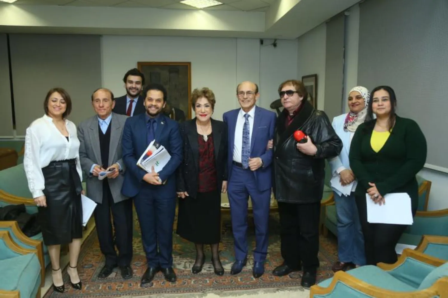 جانب من المؤتمر الصحافي لإدارة مهرجان شرم الشيخ للمسرح الشبابي