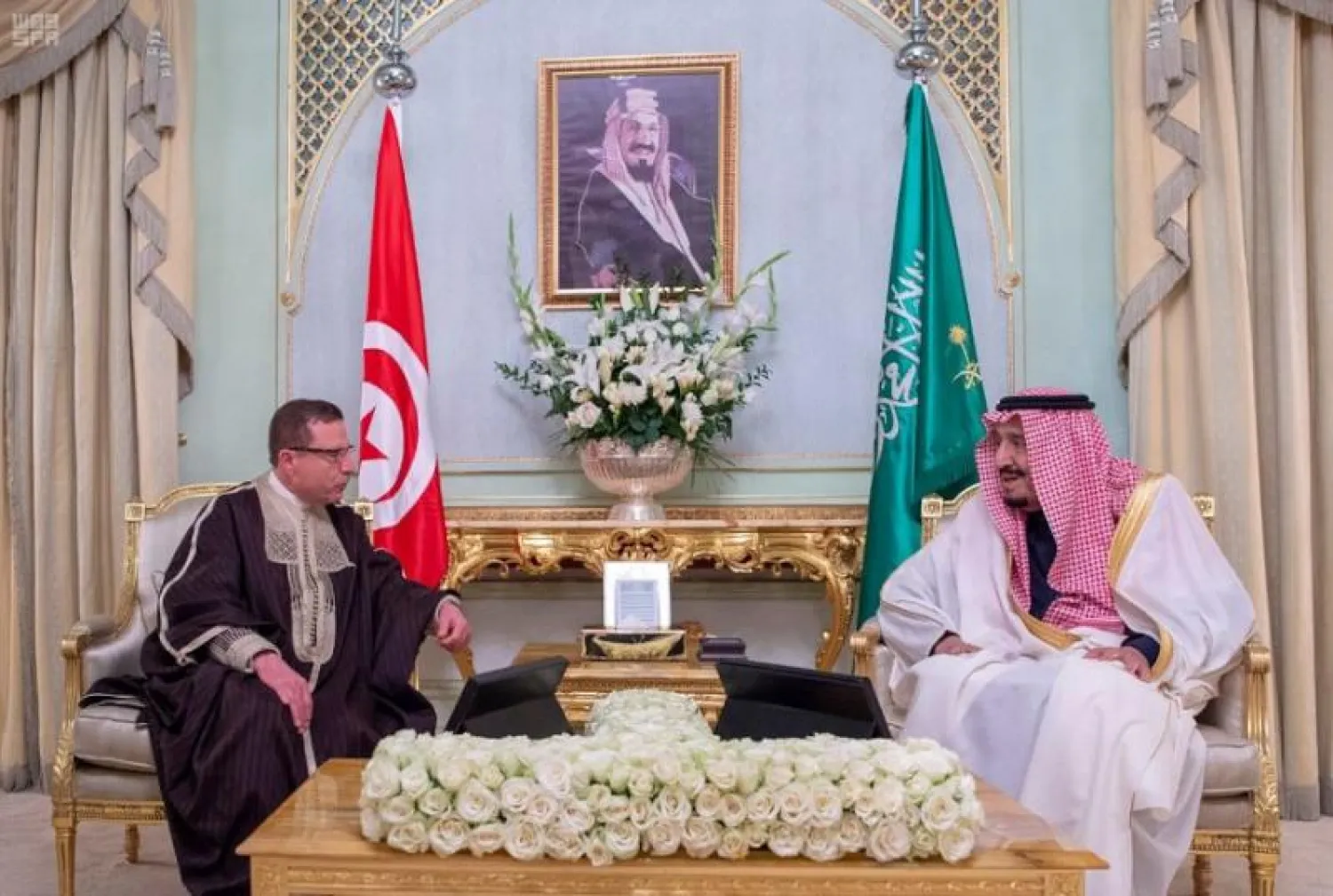 خادم الحرمين الشريفين يستقبل وزير الشؤون الدينية التونسي ورئيس مجلس نواب الشعب