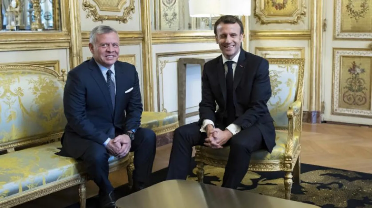 Fransa Cumhurbaşkanı Emmanuel Macron ve Ürdün Kralı 2. Abdullah