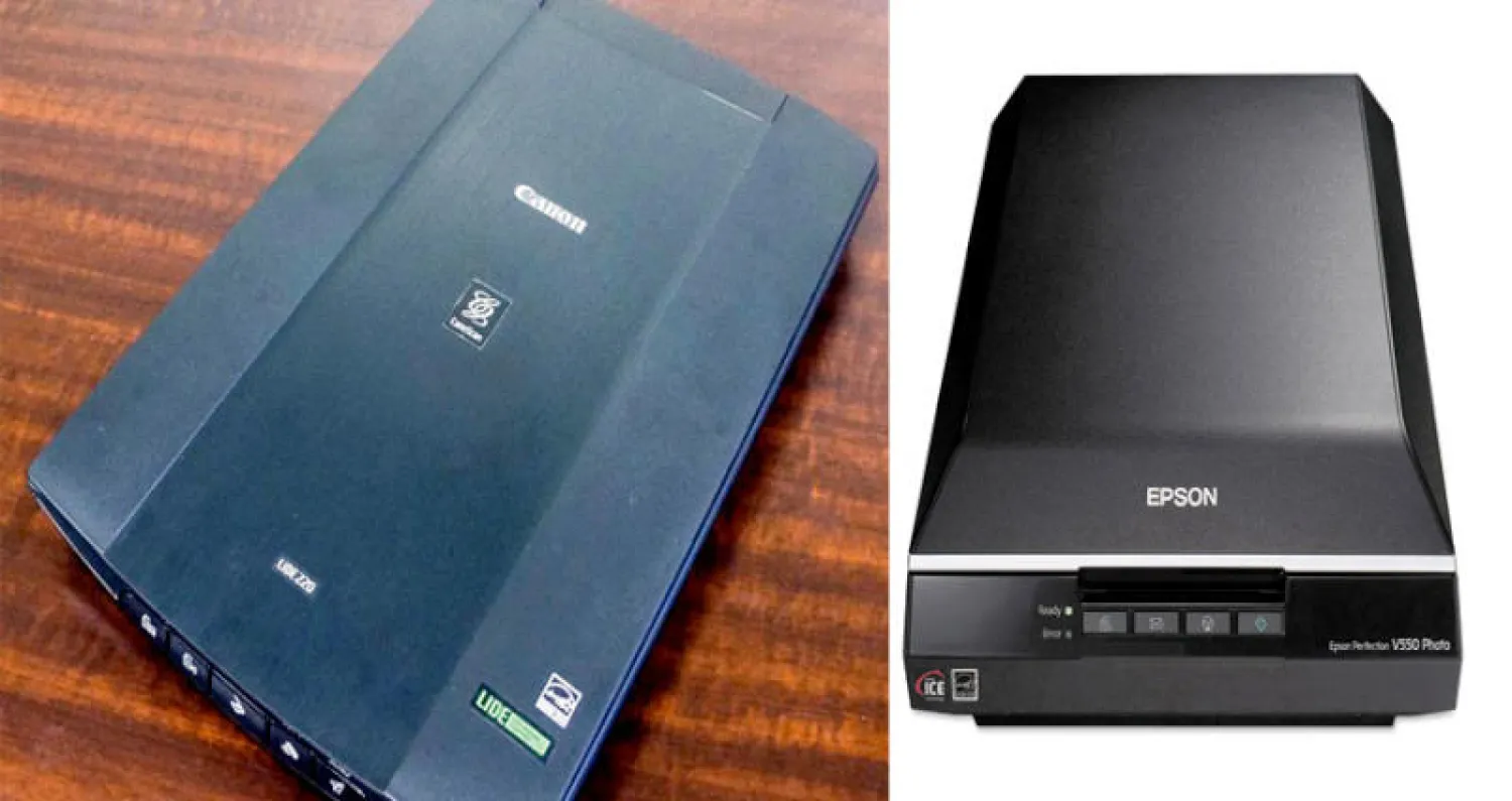 الماسحة «إبسون برفيكشن في 550»  -  الماسحة «كانون سكانر إل بي دي آي 20»