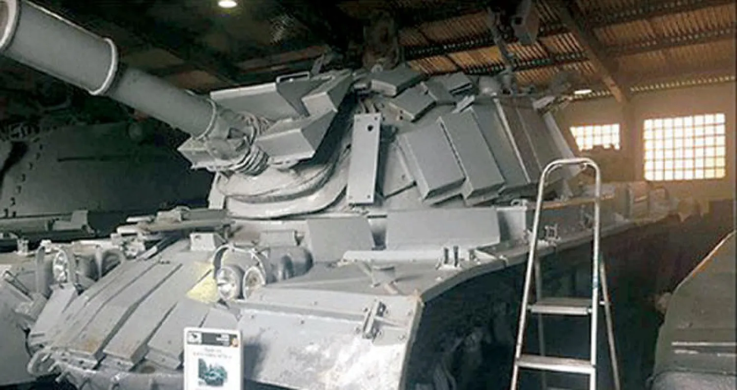 الدبابة الإسرائيلية التي شاركت في معركة السلطان يعقوب إبان حرب لبنان الأولى عام 1982 واستعادتها إسرائيل قبل سنتين بوساطة الرئيس الروسي