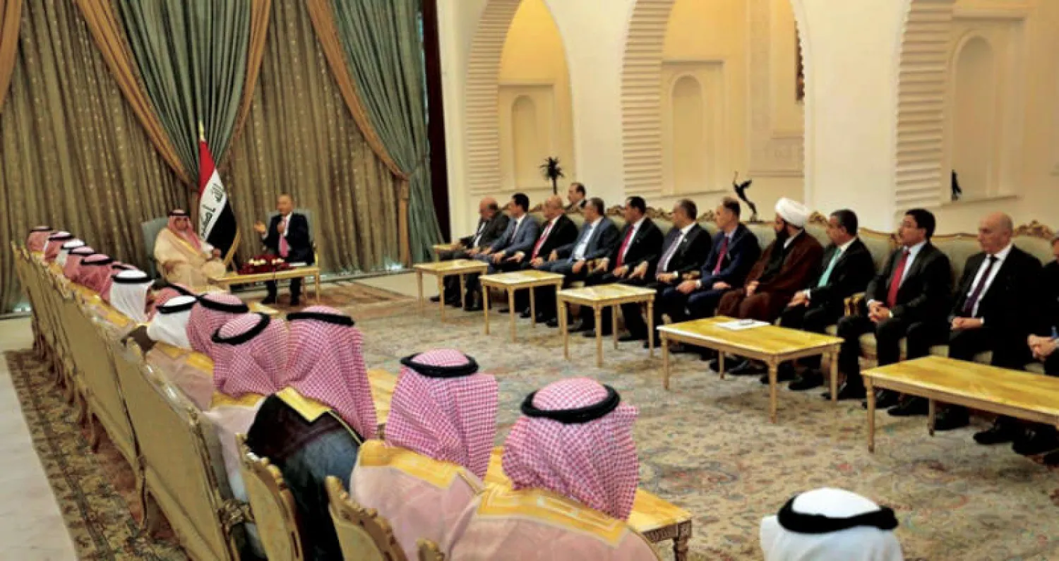 جانب من اجتماعات الوفدين السعودي والعراقي في بغداد أول من أمس (رويترز)