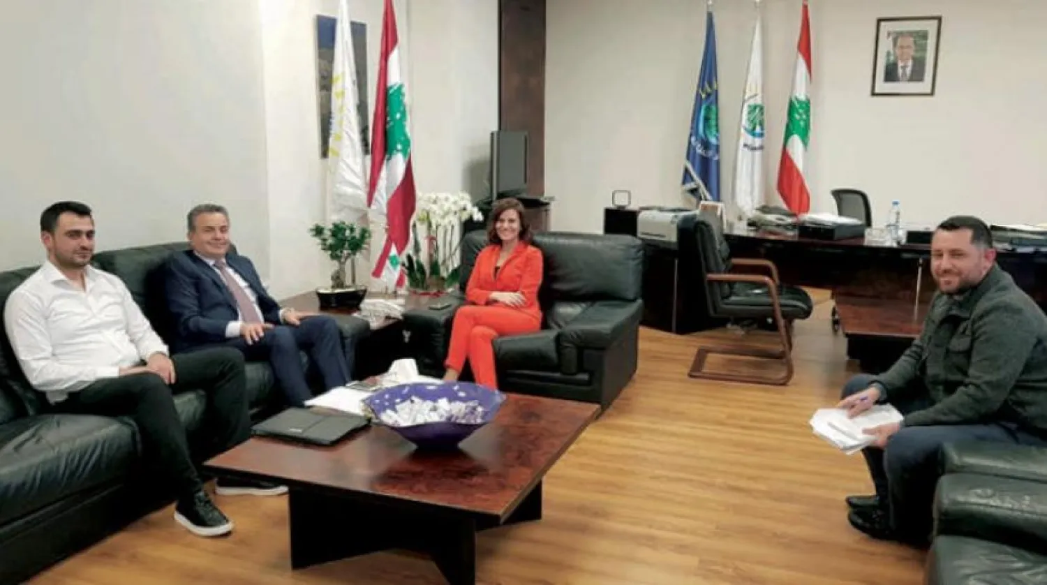 Lübnan Enerji ve Su Bakanı Nida el- Bistani toplantıda (Ulusal Basın Ajansı)