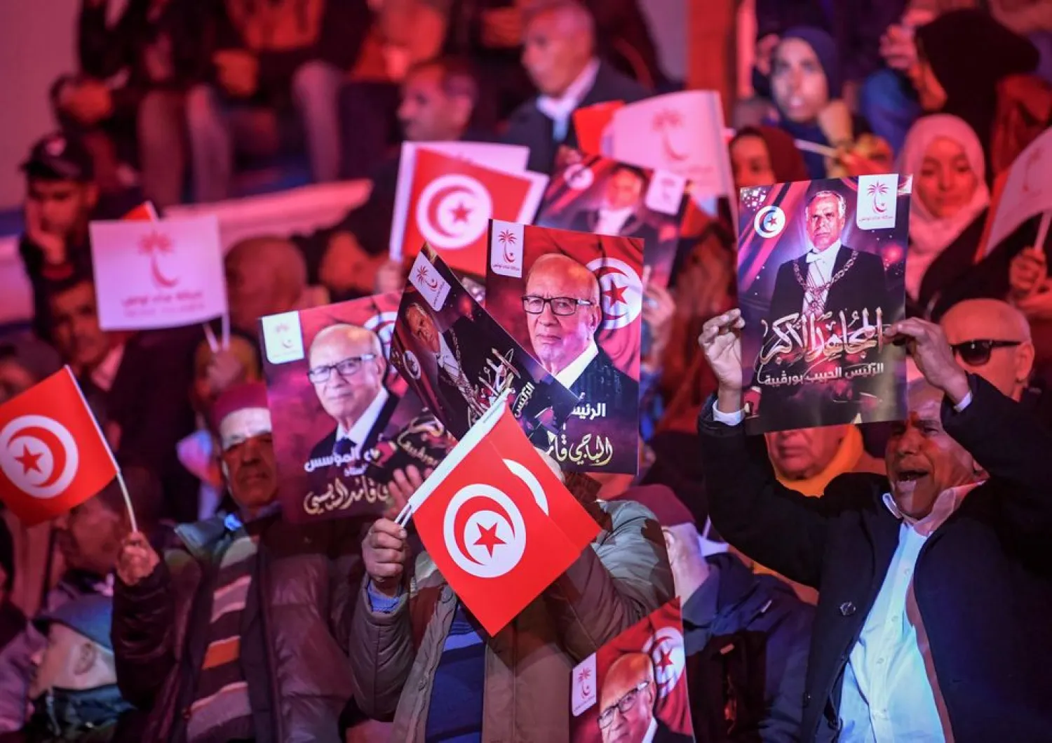 Supporters at the Nidaa Tounes convention in Monastir, Tunisia. (AFP)