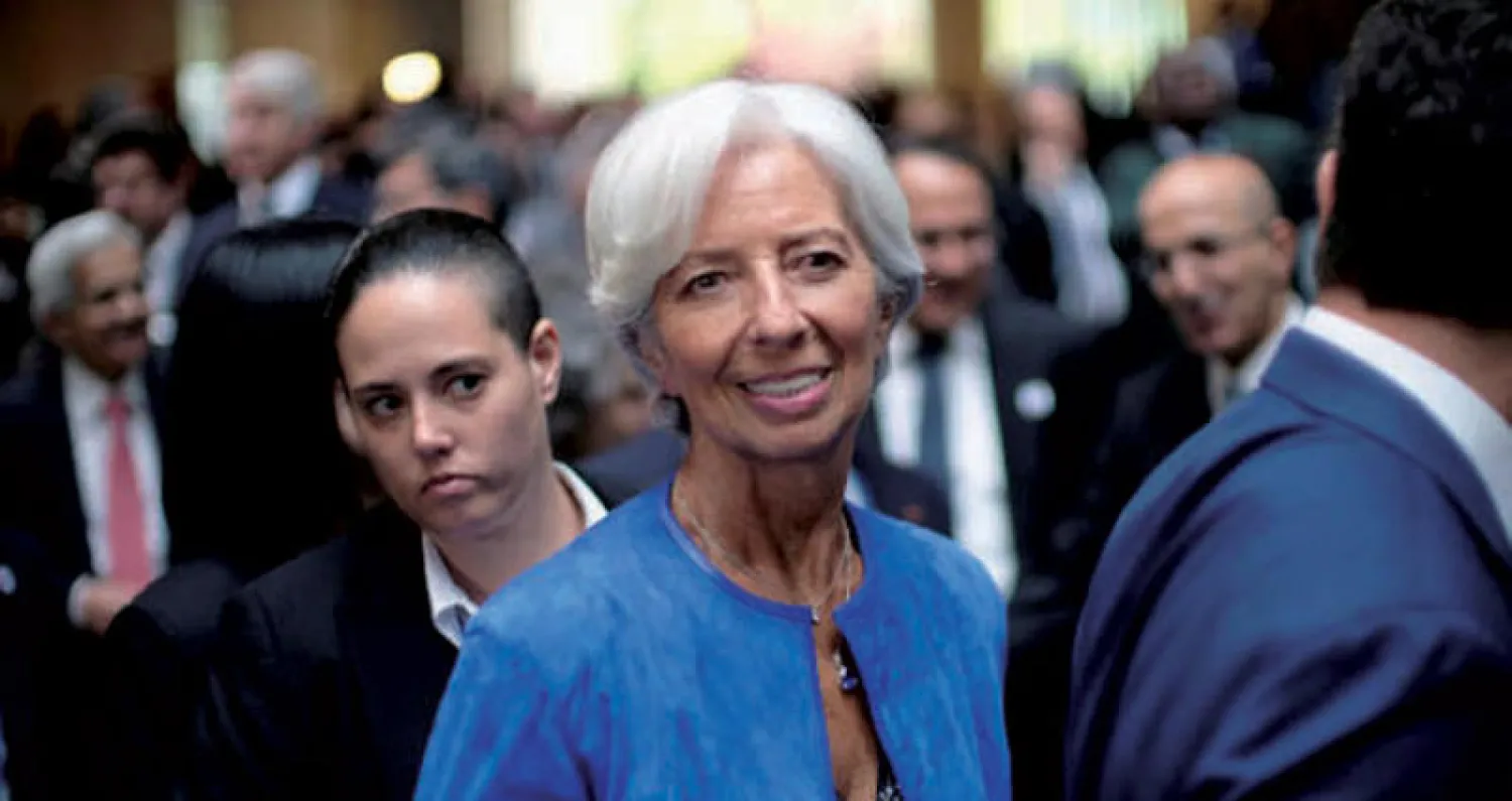 كريستين لاغارد مديرة صندوق النقد الدولي في اجتماعات الربيع في واشنطن