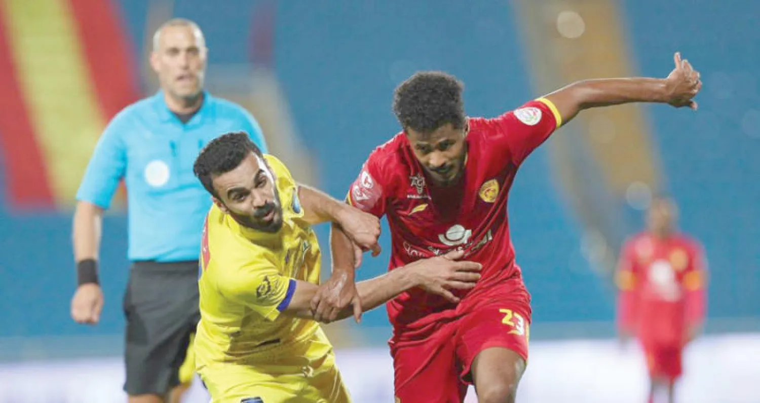 من مباراة القادسية الأخيرة أمام التعاون (الشرق الأوسط)