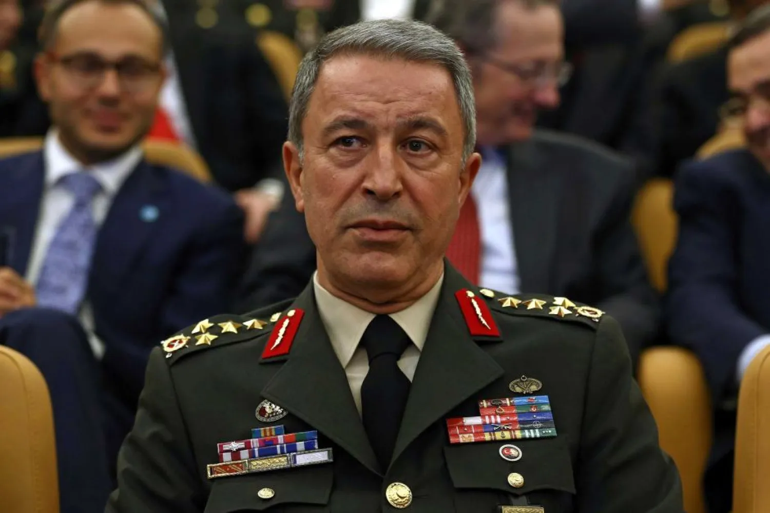Turkish Defense Minister Hulusi Akar. (AFP)