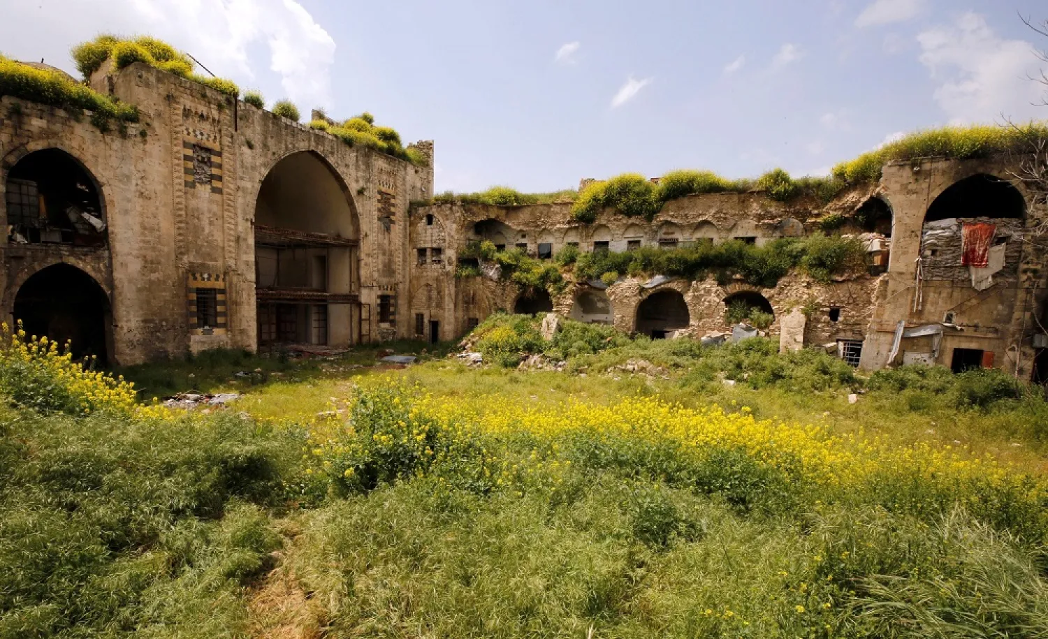 A view of a damaged archaeological site in the old city of Aleppo. (Reuters)