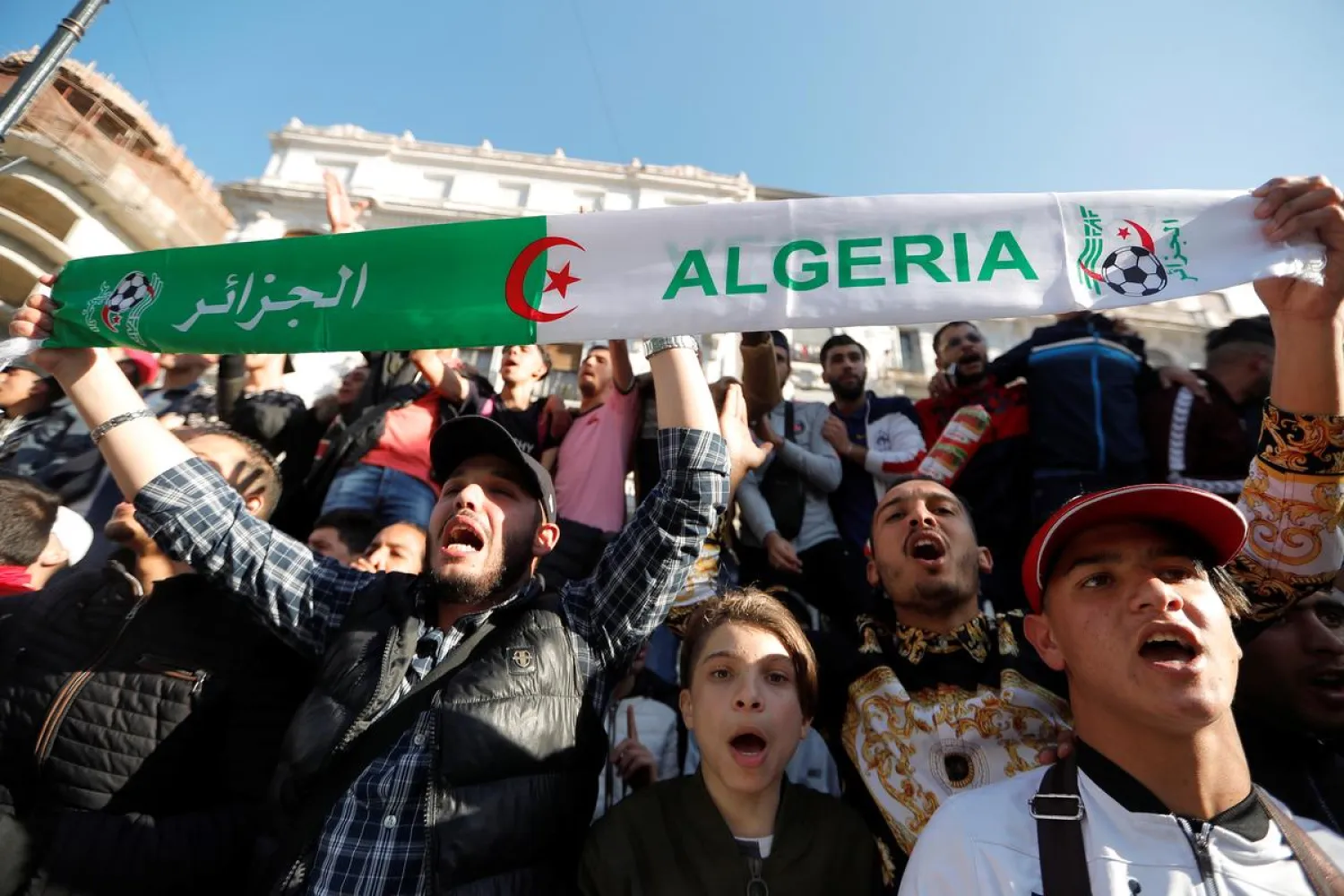 People protest against President Abdelaziz Bouteflika's plan to extend his 20-year rule by seeking a fifth term in April elections, in Algiers downtown, Algeria, March 3, 2019. REUTERS/Zohra Bensemra