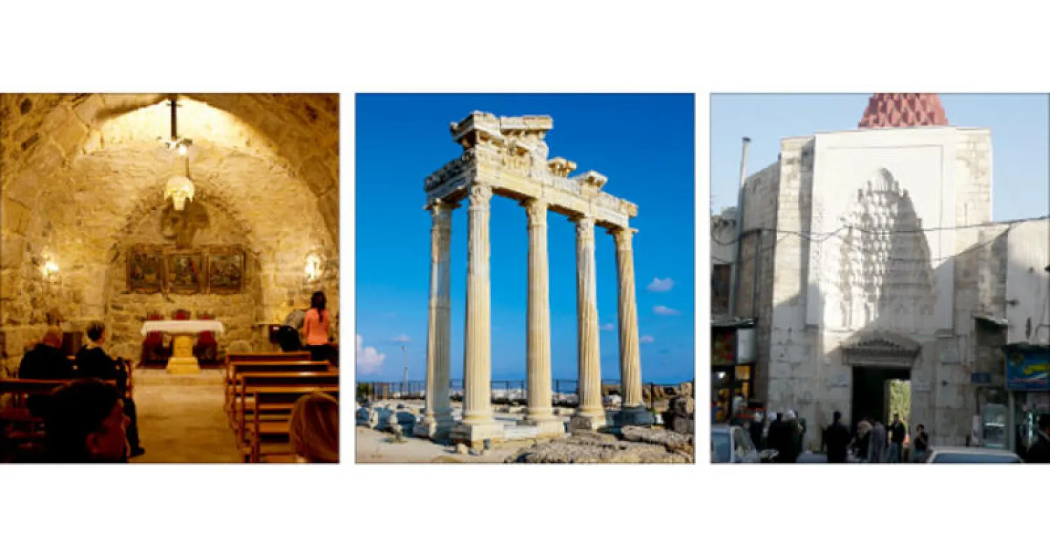 البيمارستان النوري بدمشق - معبد أبولو - كنيسة حنانيا بدمشق