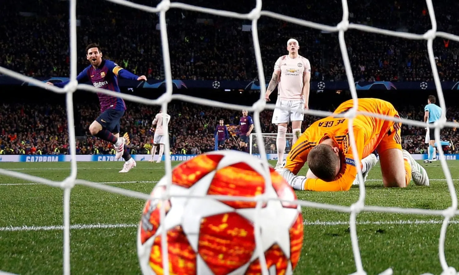 Even David de Gea, so often rock-solid for Manchester United, was at fault in defeat to Barcelona, and the Spanish side comfortably progressed in the Champions League. Photograph: Sergio Pérez/Reuters