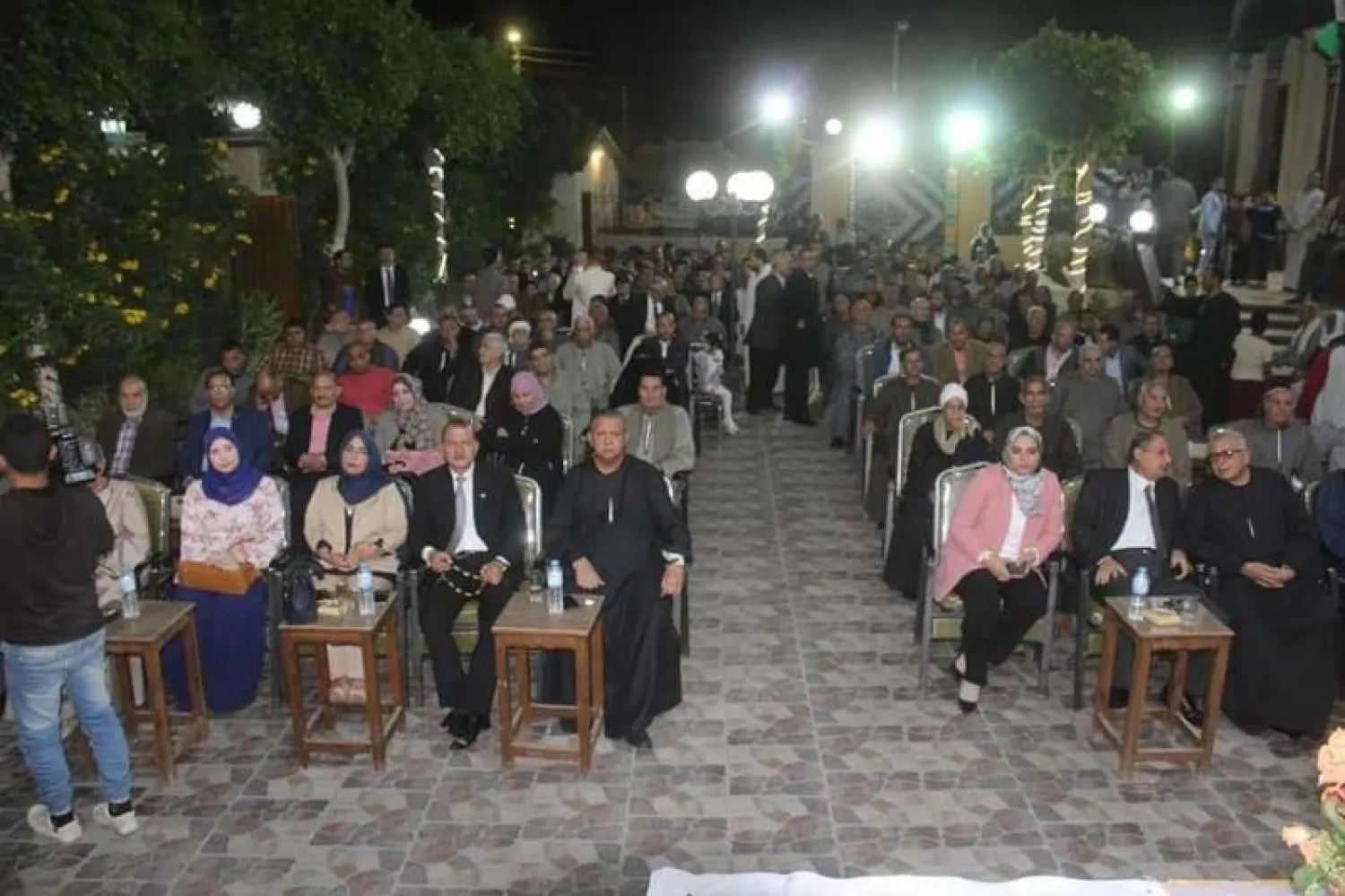 جانب من مؤتمر تأييد التعديلات في محافظة الشرقية («الشرق الأوسط»)