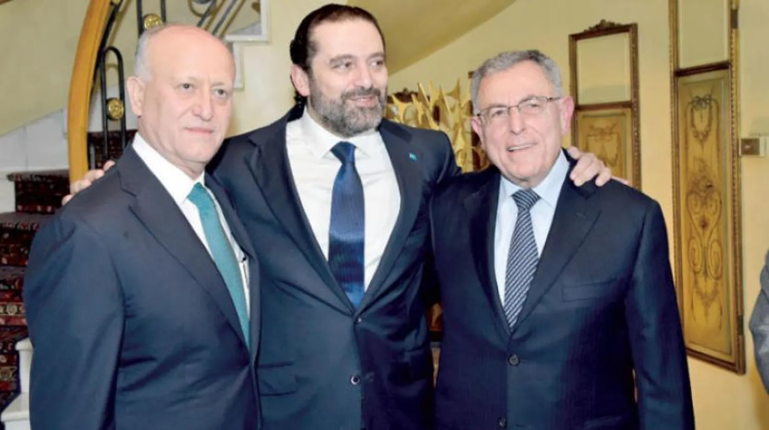  Lübnan Başbakanı Saad Hariri, Fuad Sinyora ve Eski Bakan Eşref Rifi