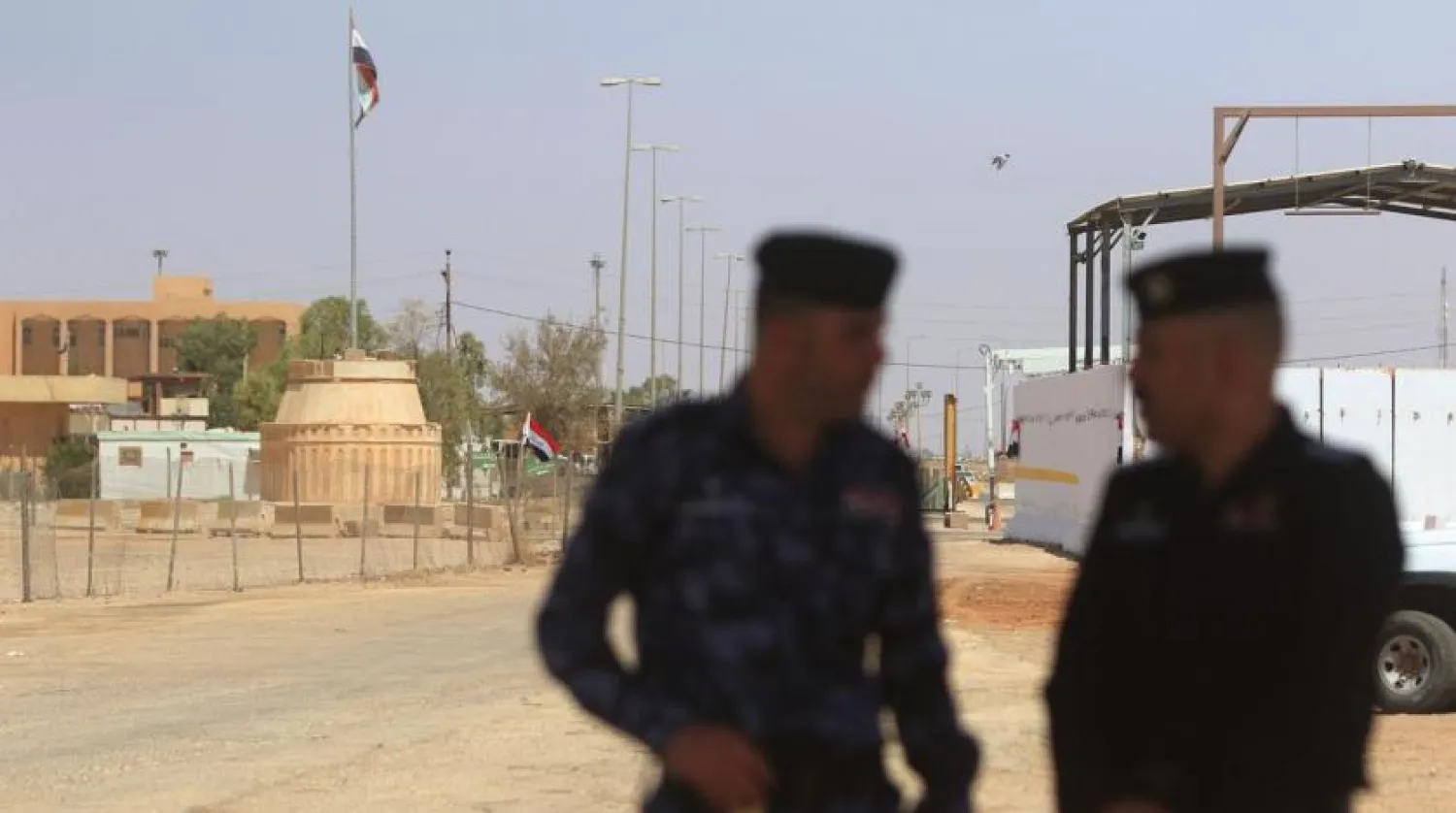 Iraqi guards at a border crossing. (Getty Images)
